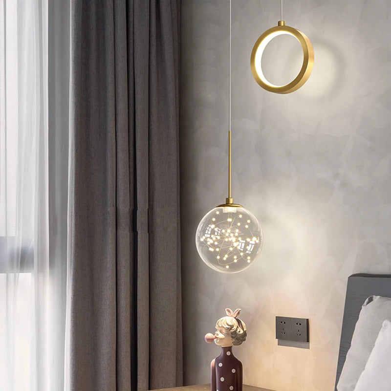 lustre étoilé led minimaliste de luxe nordique moderne
