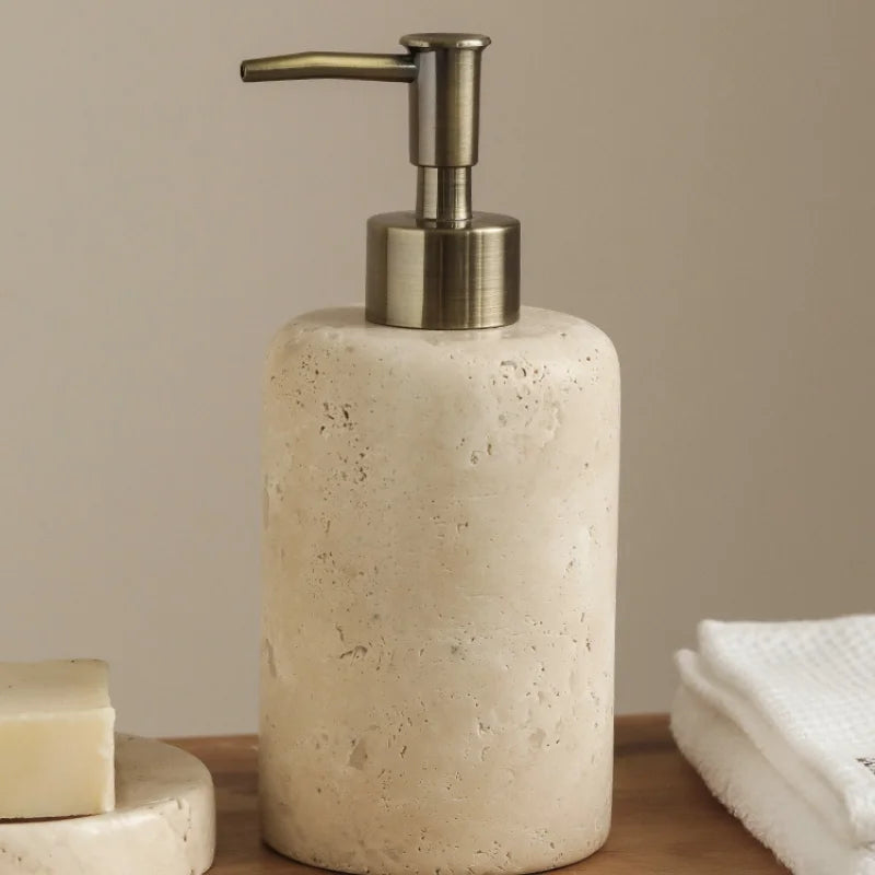 ensemble d'accessoires en marbre pour salle de bain