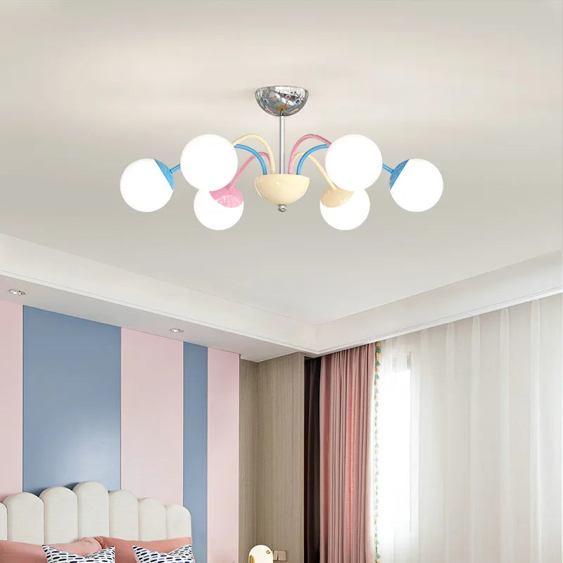 lustre bulle coloré moderne pour intérieur suspendu