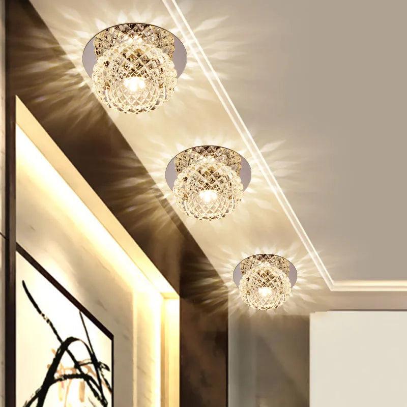 plafonnier en cristal led design moderne pour intérieur élégant