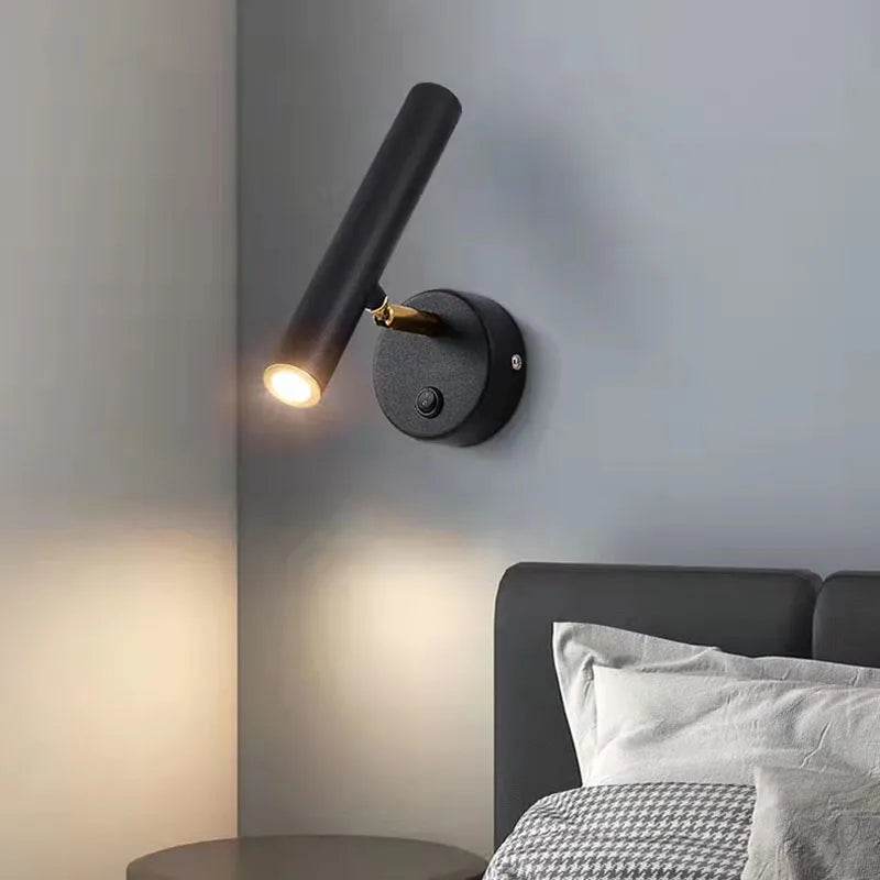 applique murale led rotative moderne pour lecture et détente