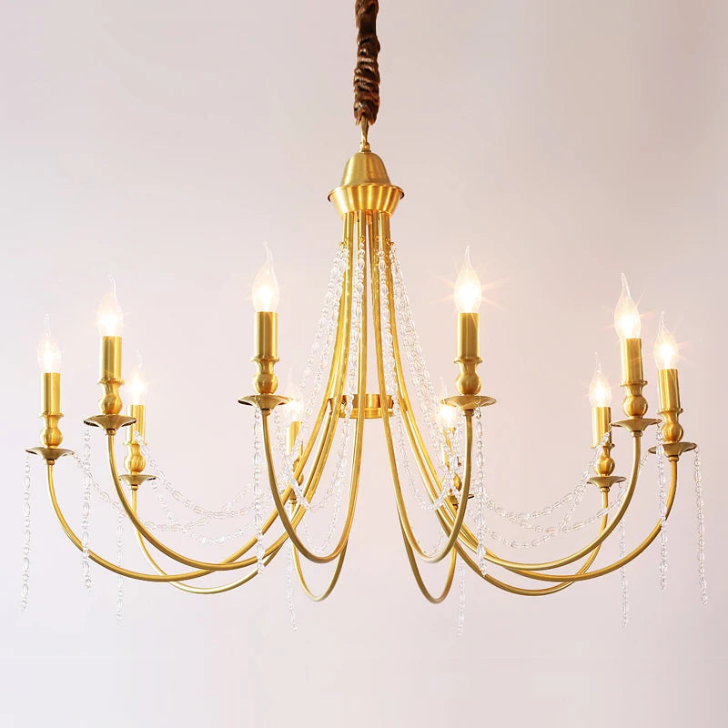 lustre en laiton moderne pour éclairage intérieur élégant