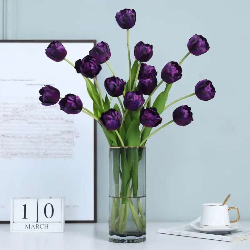 fleurs artificielles tulipes en soie décoratives pour toutes occasions