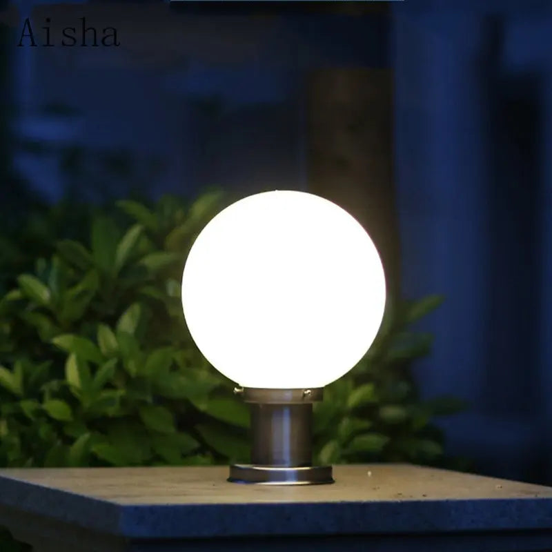 lampe extérieure en acier inoxydable pour jardin et clôture