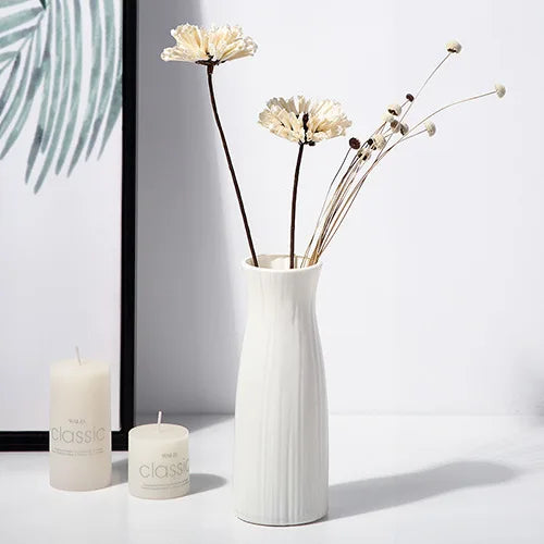 vase nordique en plastique pour fleurs décoratives modernes