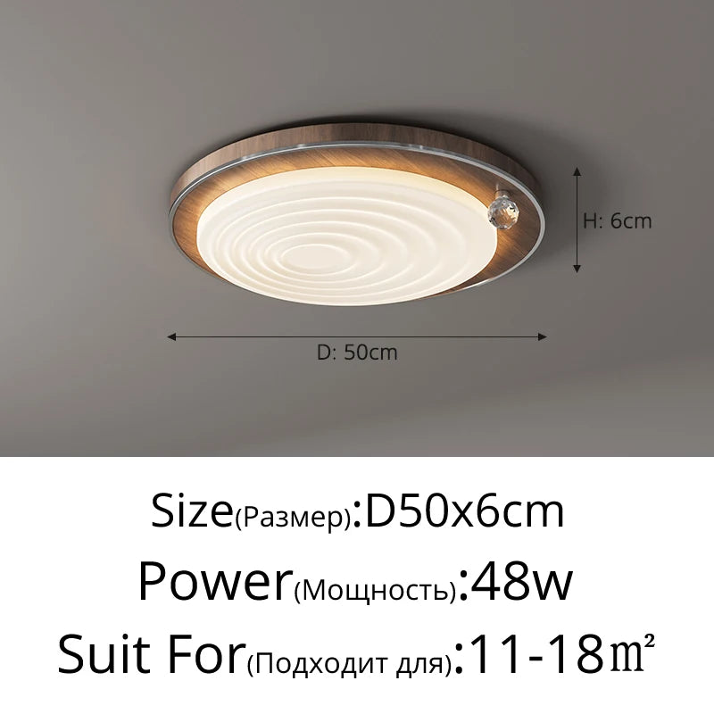 plafonnier à led style médiéval en bois rétro élégant