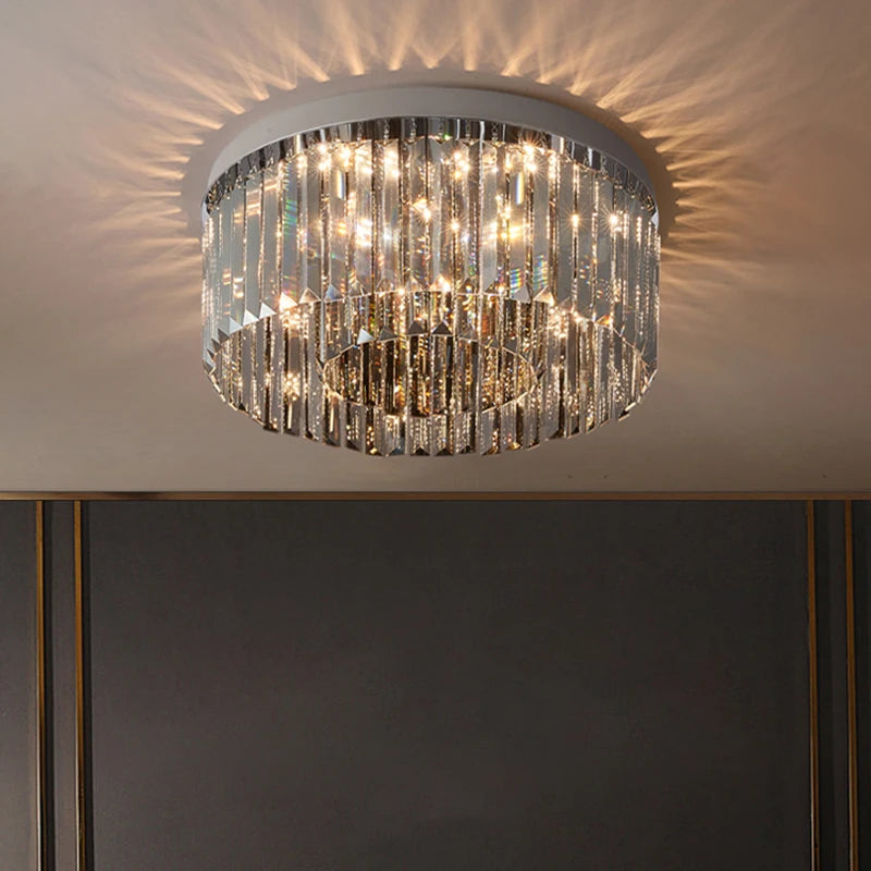 plafonnier en cristal design haut de gamme pour intérieur élégant