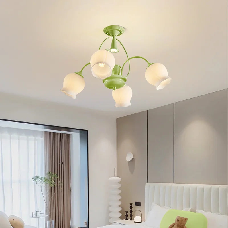 2023 Modern Green Hanging Ceiling Lamp LED Creative Aromatherapy Candle Design Pendant Chandelier Light For Home Bedroom