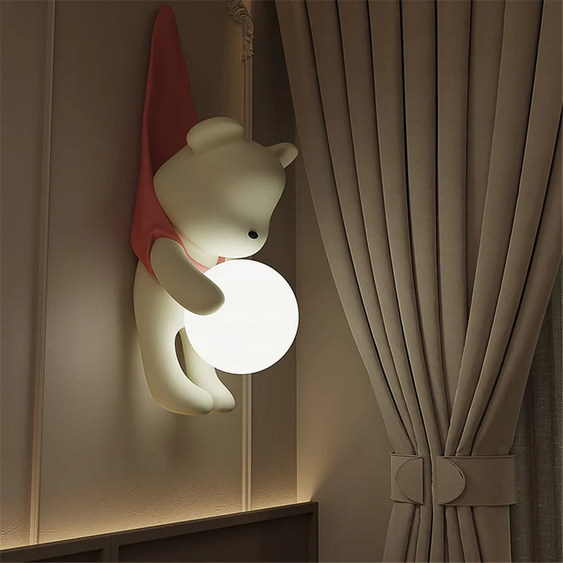 applique murale led en résine style coréen pour décoration intérieure