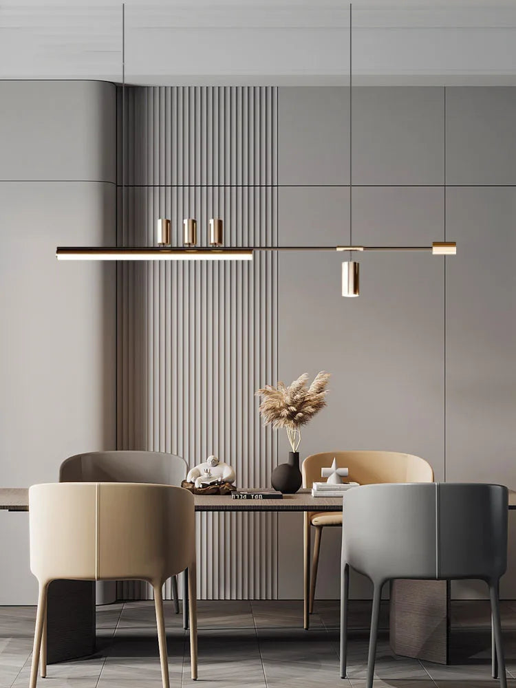 lustre minimaliste en métal pour éclairage moderne chic