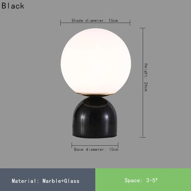 lampe à poser en marbre et verre pour intérieur élégant