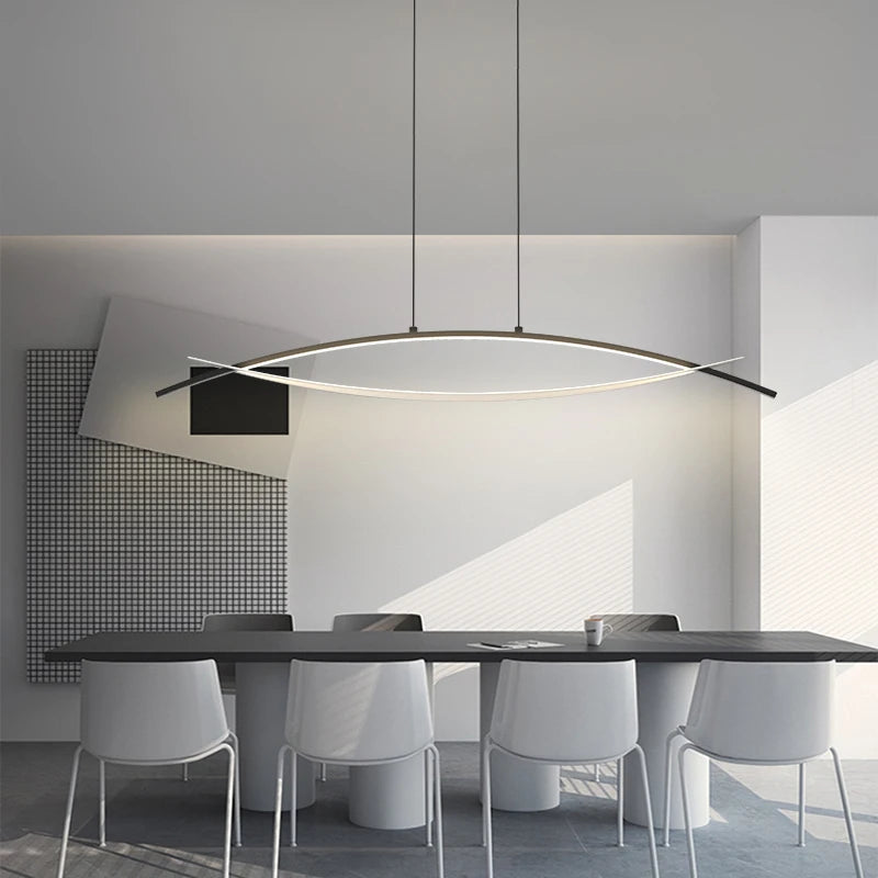 suspension led moderne pour espace contemporain et minimaliste