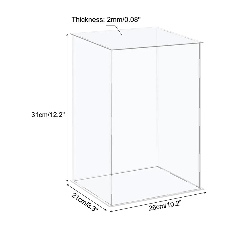 vitrine en acrylique pour objets de collection et organisation