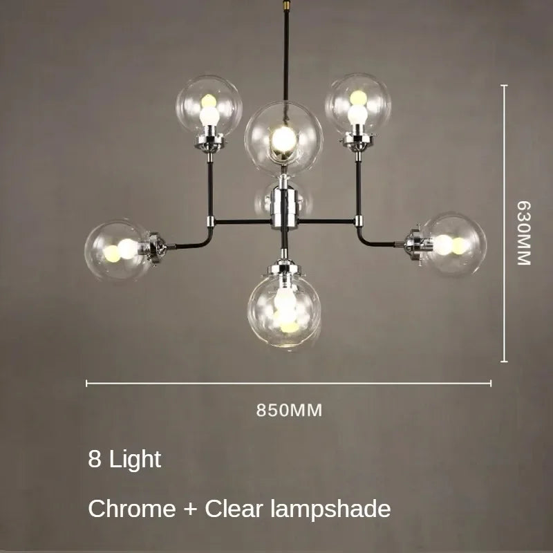 lustre artistique en verre pour décoration intérieure moderne