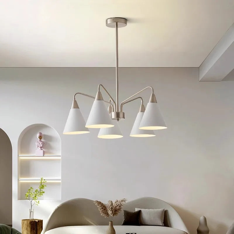 lustre moderne en fer design pour décoration intérieure lumineuse