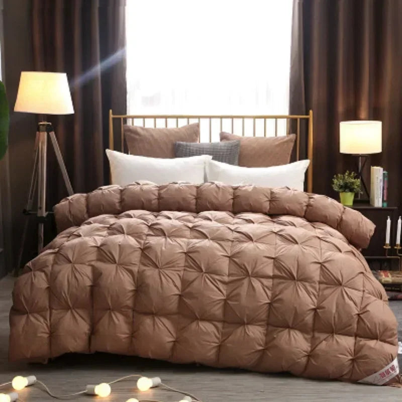 housse de couette matelassée en coton luxe duvet d'oie épaisse hiver