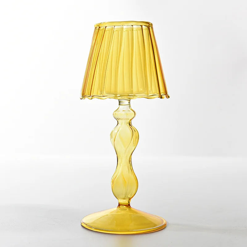 lampe de bureau en verre style européen bougeoir créatif pour mariage décoratif