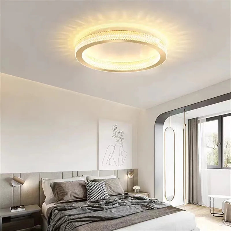 plafonnier nordique en cristal design minimaliste pour intérieur élégant