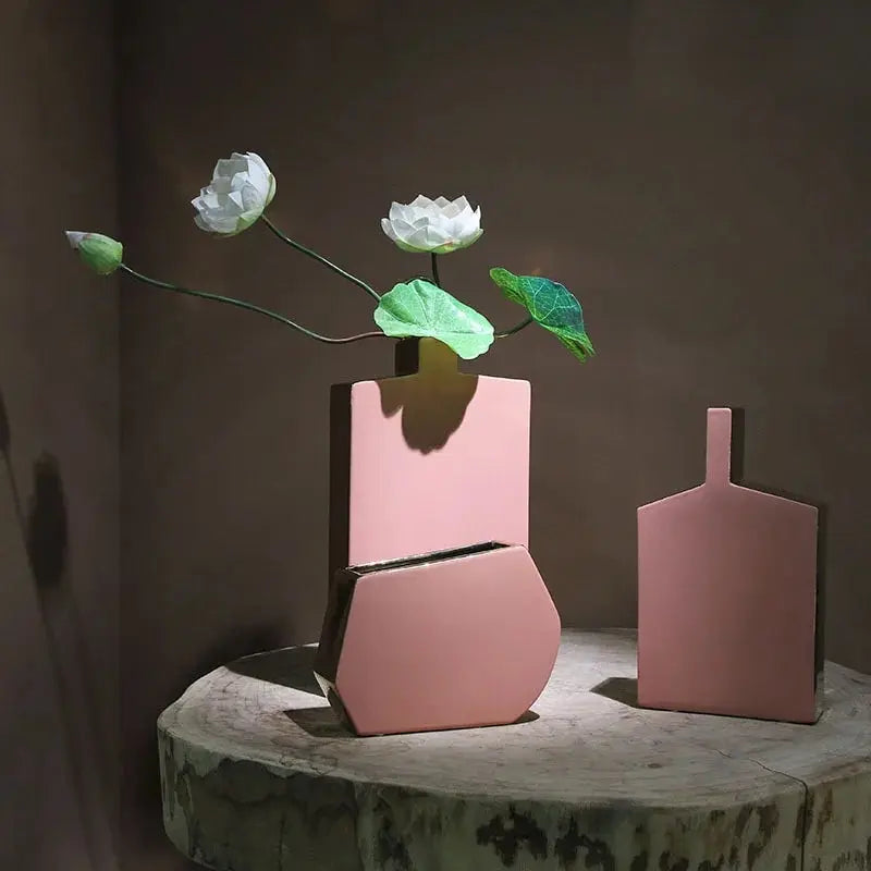 vase en céramique nordique pour fleurs séchées et décoration