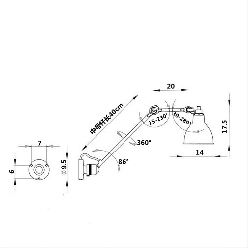 applique murale bras robotique luminaire design pour intérieur moderne