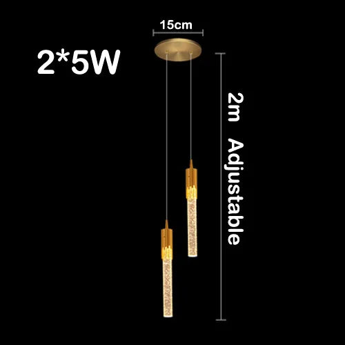 lustre en cristal led moderne pour décoration intérieure créative