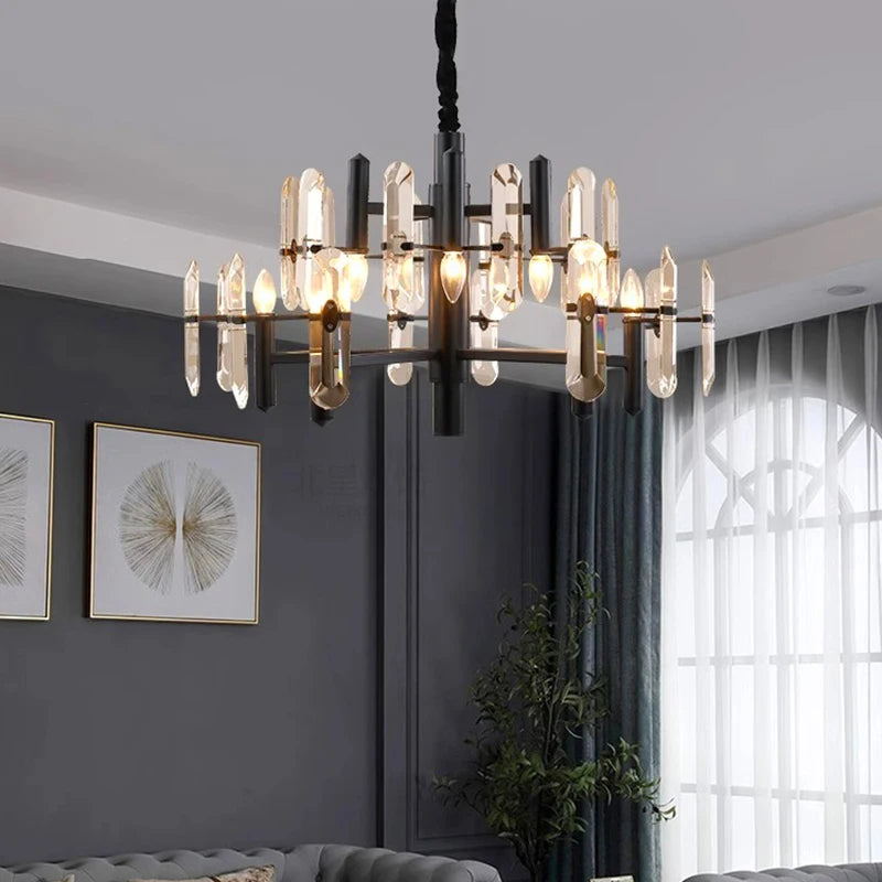 home decorationPendant lights, luxury crystal living room chandelier, dining room Pendant lamp, ceiling light, indoor lighting