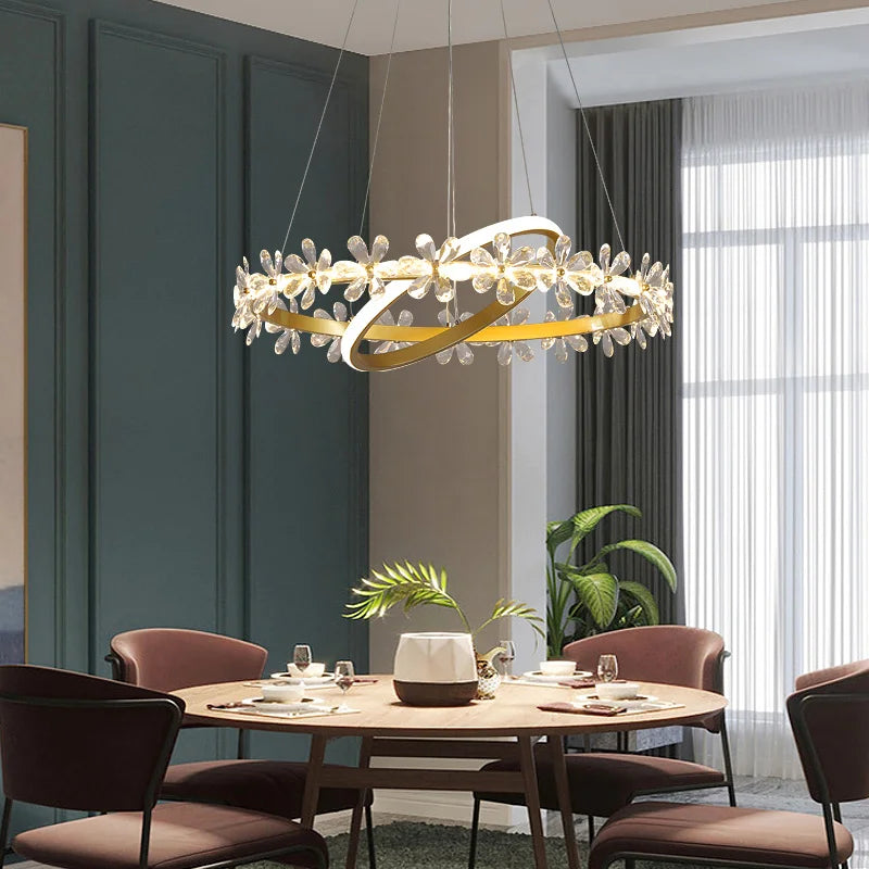 lustre cristal moderne pour éclairage tendance intérieur