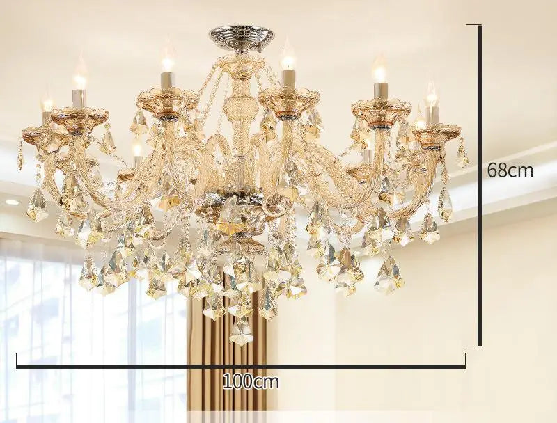 lustre en cristal moderne pour décoration intérieure élégante