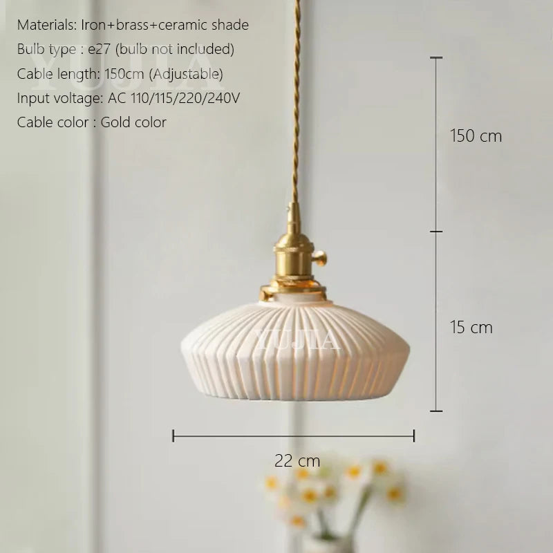 suspension japonaise en céramique style scandinave pour intérieur élégant