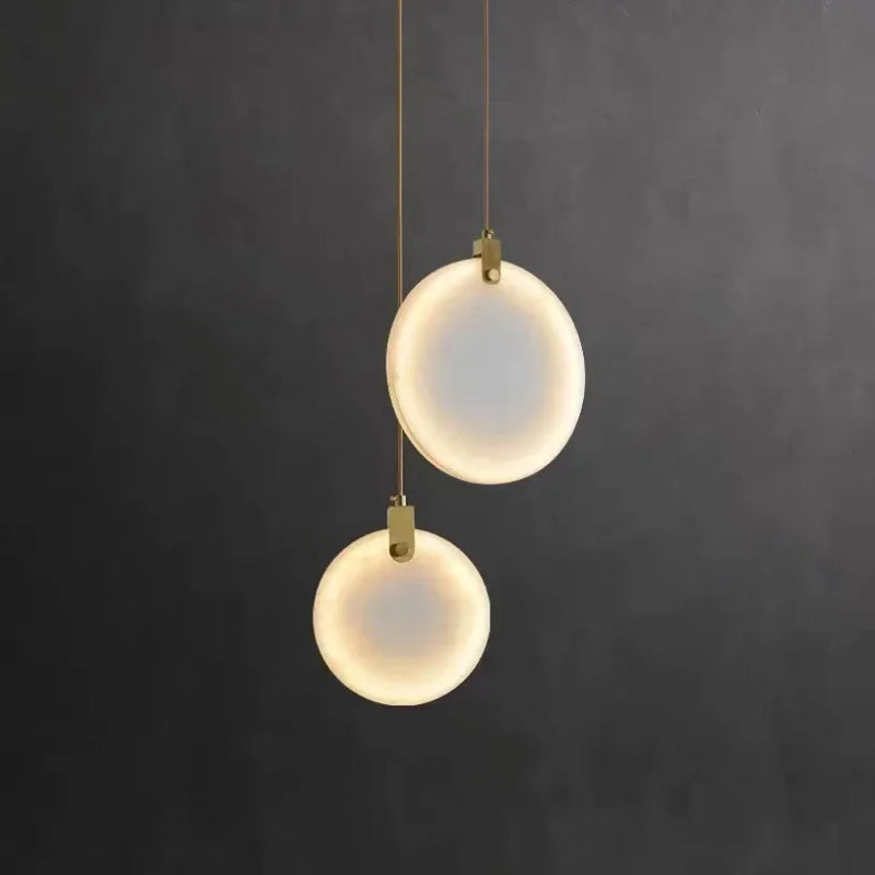 lustre suspendu moderne en marbre pour décoration ronde