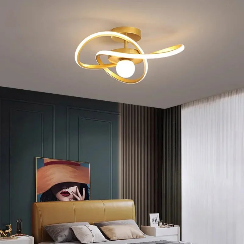 lustre moderne à leds pour plafond décor intérieur