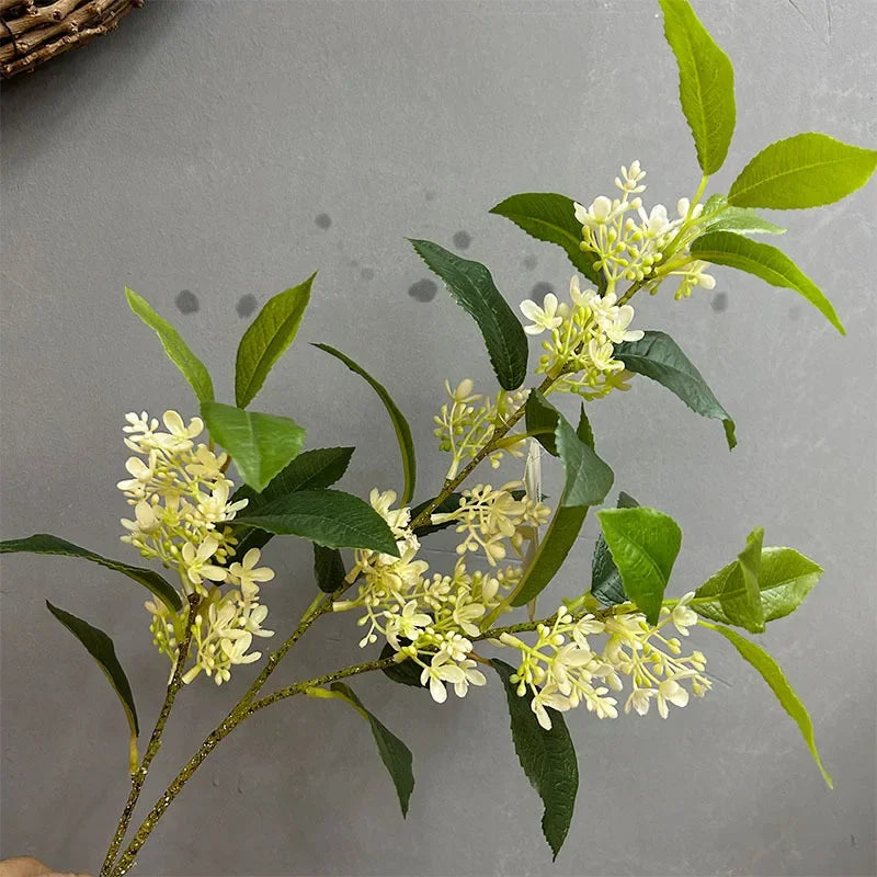 lot de 6 plantes artificielles en soie osmanthus pour décoration commerciale