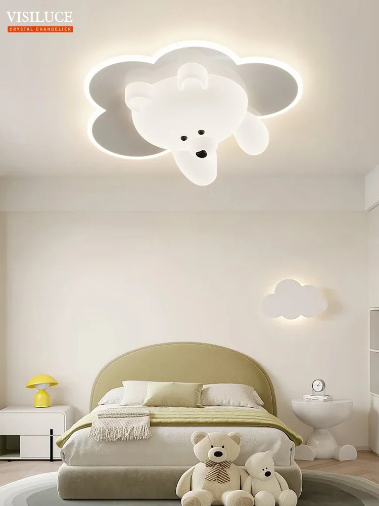 plafonnier led ours mignon pour chambre enfant