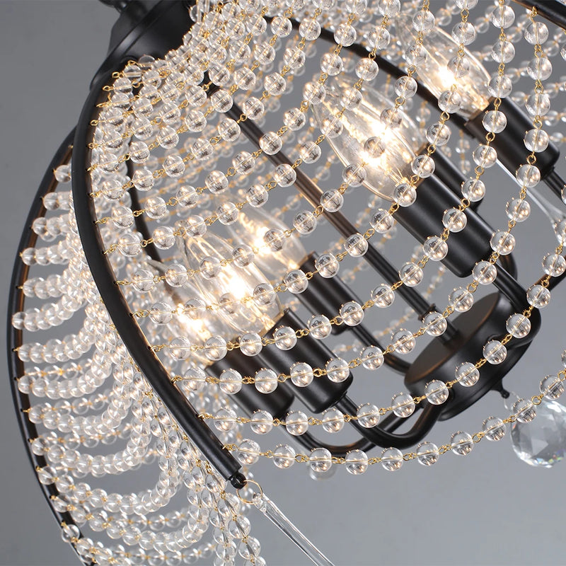 lustre moderne en cristal pour décoration intérieure élégante et lumineuse