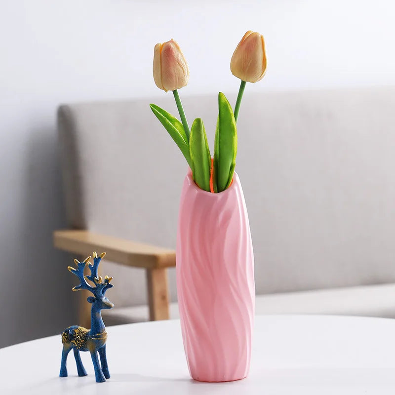 vase moderne en plastique pour décoration florale nordique