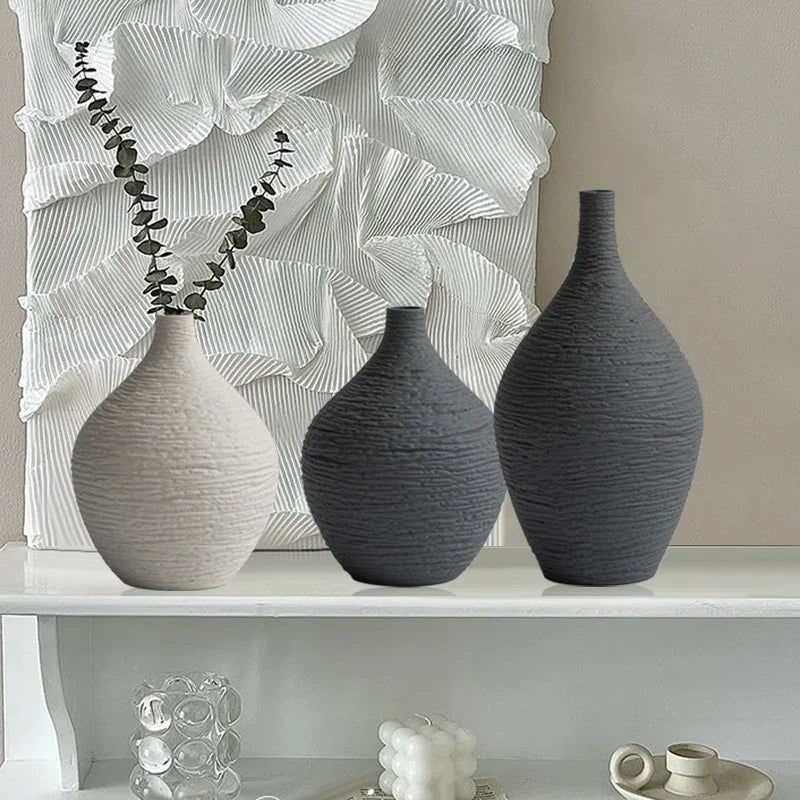 vase décoratif en céramique luxe nordique pour intérieur et bureau