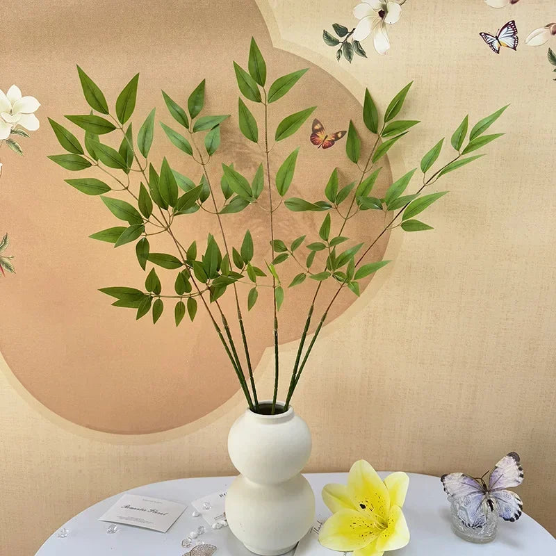 bouquet de feuilles de bambou artificielles pour décoration florale