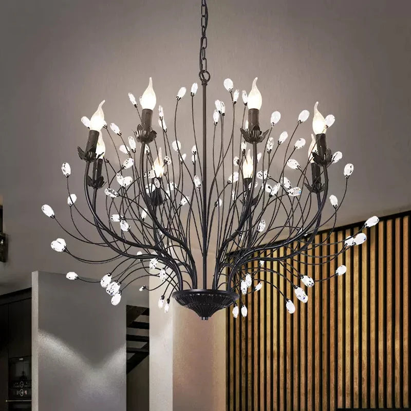 lustre led en cristal design pour un intérieur élégant et moderne