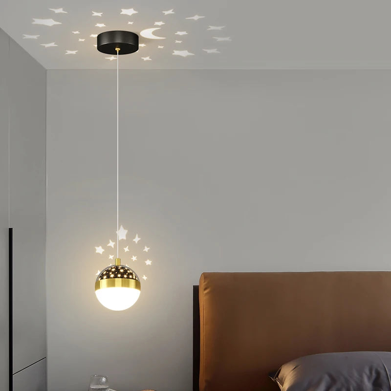 lustre moderne minimaliste de luxe projection ciel étoilé