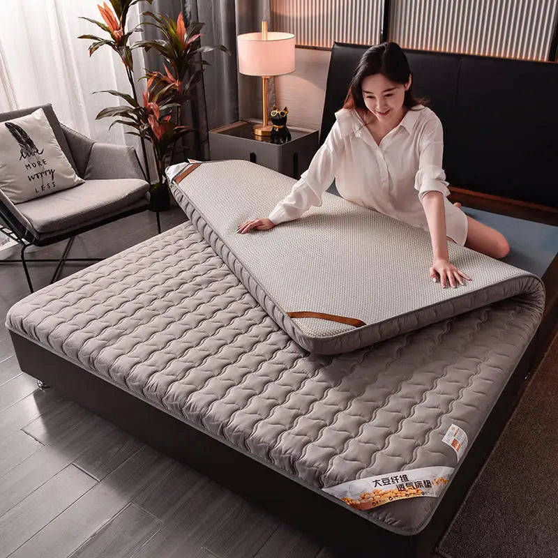 surmatelas en coton éponge pour lit king size et coussin de sol