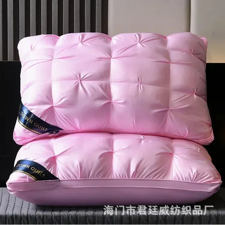 oreillers en duvet 3D doux et confortables pour un sommeil réparateur