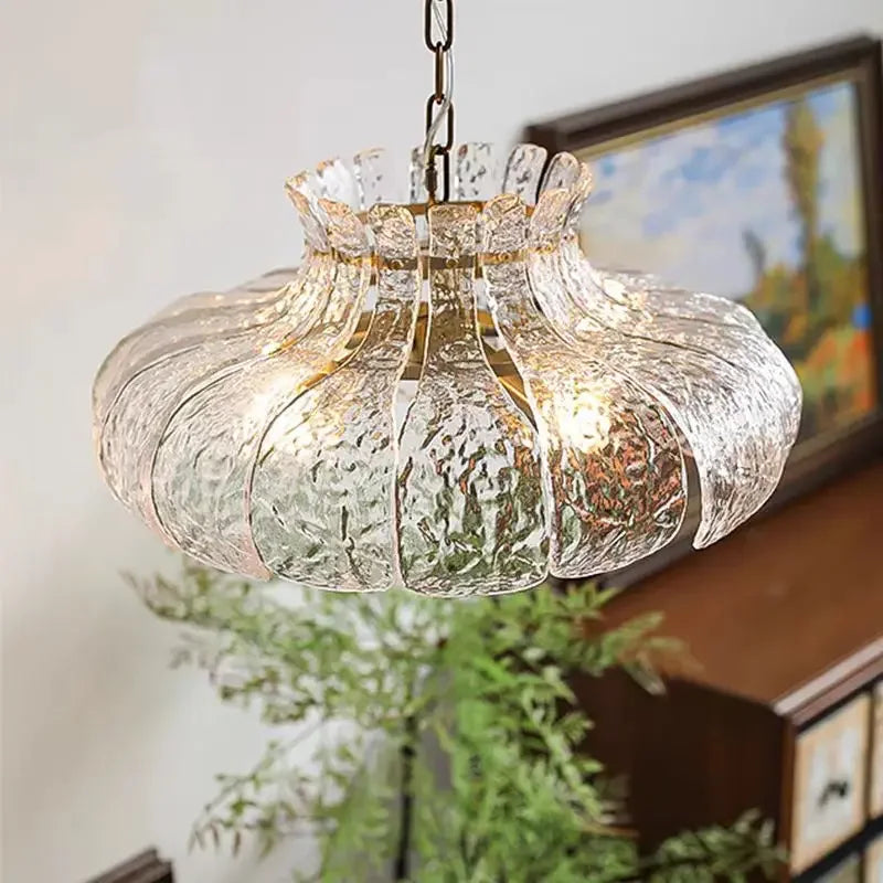 lustre nordique en verre pour décoration moderne intérieure