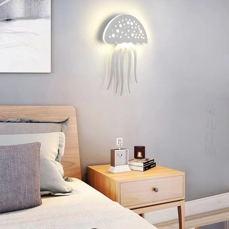 applique murale led moderne méduse enfants