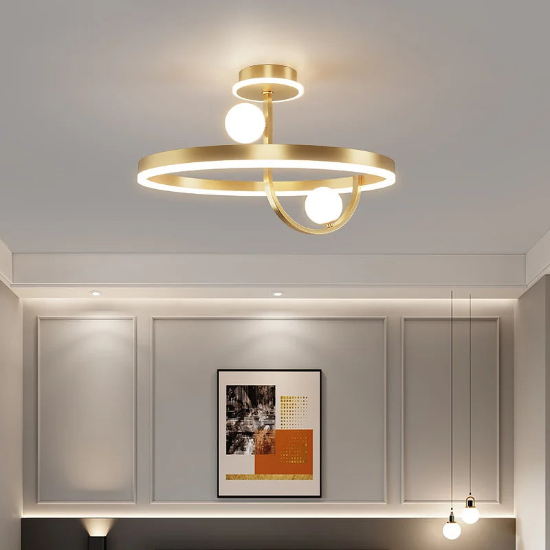 plafonnier led moderne en fer design nordique décoratif pour intérieur