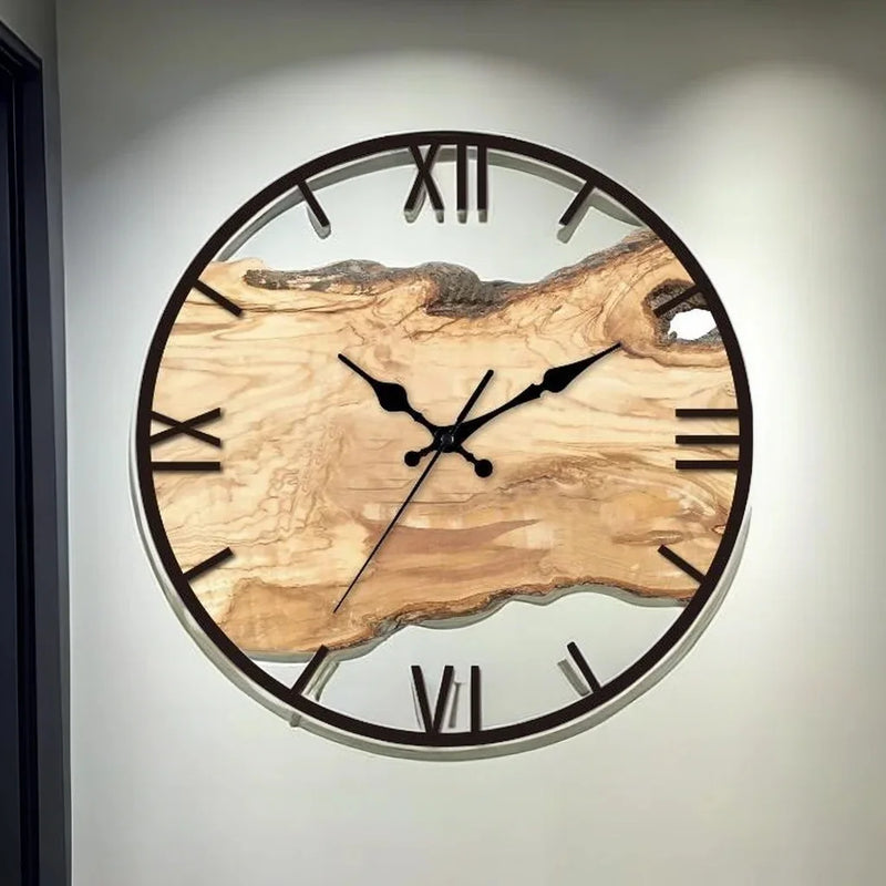 horloge murale acrylique silencieuse pour décoration intérieure moderne