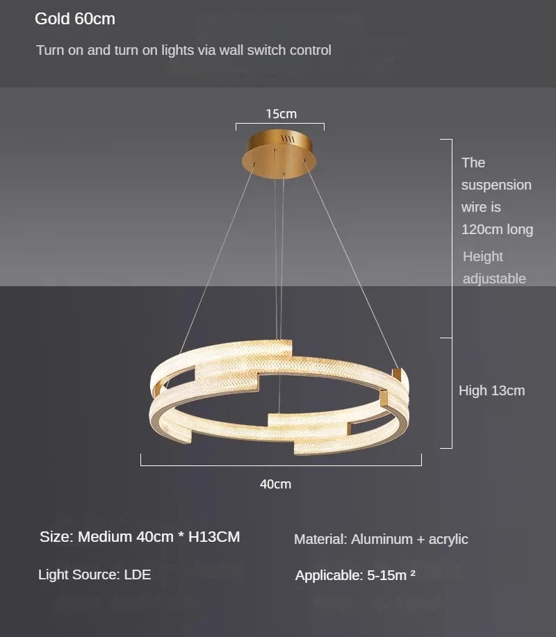 suspension design circulaire élégante pour intérieur moderne