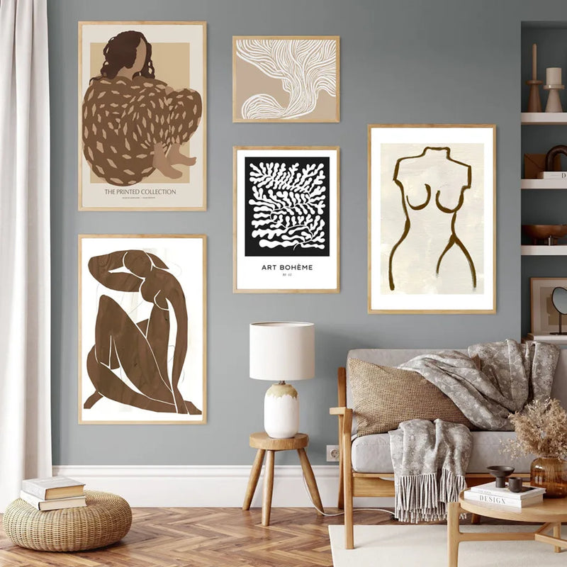 affiche abstraction artistique inspirée par picasso et matisse décor mural