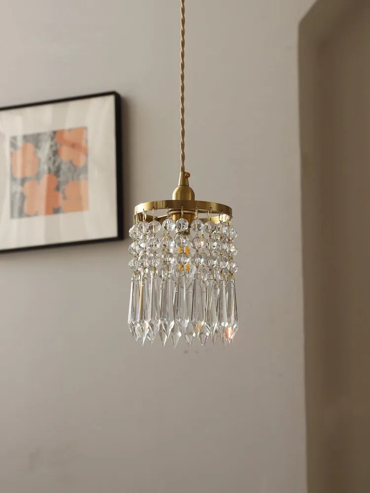 lustre romantique en cristal pour décoration intérieure élégante