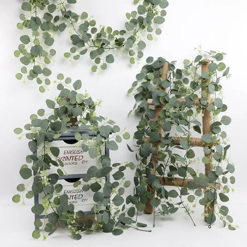 feuilles d'eucalyptus artificielles pour décoration de jardin