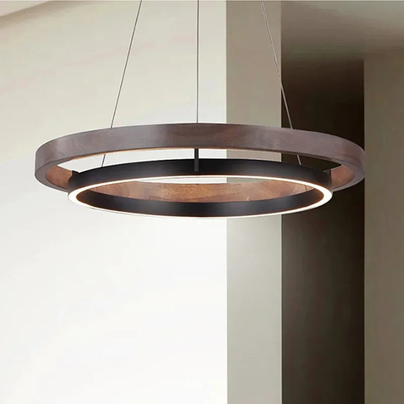 lustre décoratif en bois pour intérieur design minimaliste